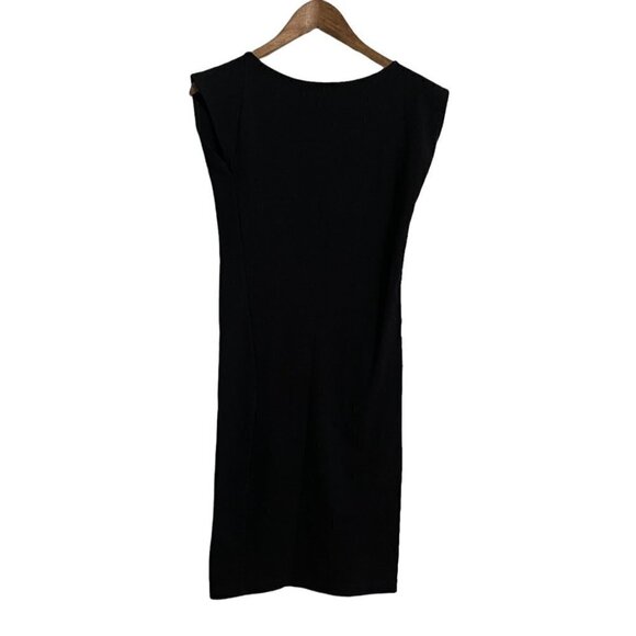 Study NY Womens Black Sleeveless Round Neck Stretch Knee Length Dress Medium - Picture 6 of 6